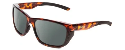 Pre-owned Smith Optics Longfin Unisex Wrap Polarized Sunglasses Tortoise Havana Gold 59 Mm In Smoke Grey Polar