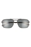 Smith Outcome 59mm Polarized Aviator Sunglasses In Matte Black/polarized Gray
