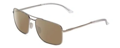 Pre-owned Smith Outcome Unisex Aviator Polarized Sunglasses Silver 59 Mm Choose Lens Color In Amber Brown Polar