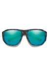 Smith Outrigger 61mm Chromapop™ Polarized Sunglasses In Matte Ash Marble/opal Mirror