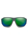 Smith Outrigger 61mm Chromapop™ Polarized Sunglasses In Matte Slate/green Mirror
