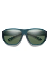 Smith Outrigger 61mm Chromapop™ Polarized Sunglasses In Pacific Crystal/gray Green
