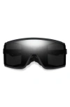 Smith Pursuit 148mm Chromapop™ Glacier Photochromic Polarized Shield Sunglasses In Black