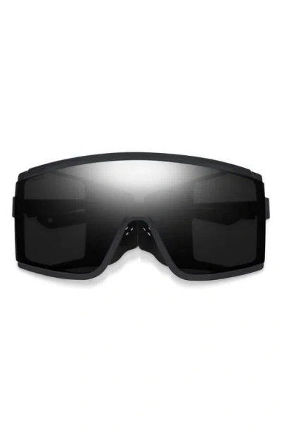 Smith Pursuit 148mm Chromapop™ Glacier Photochromic Polarized Shield Sunglasses In Black