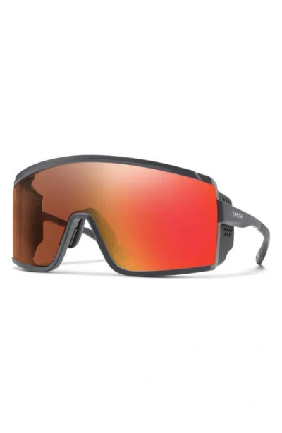 Smith Pursuit 148mm Chromapop™ Glacier Photochromic Polarized Shield Sunglasses In Multi