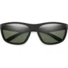 Smith Redding 62mm Chromapop™ Polarized Square Sunglasses In Black/chromapop Gray Green