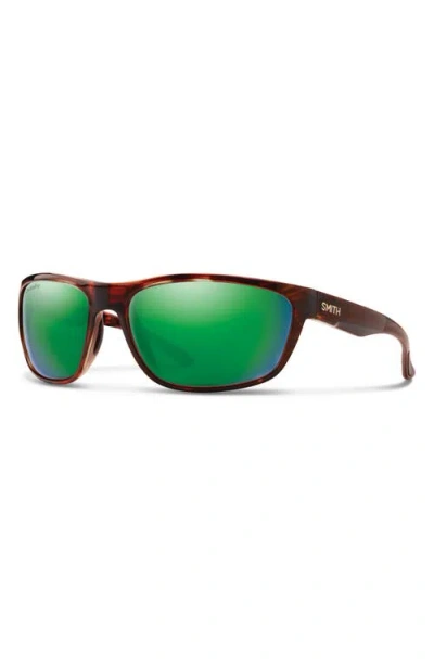 Smith Redding 62mm Chromapop™ Polarized Square Sunglasses In Tortoise/glass Green