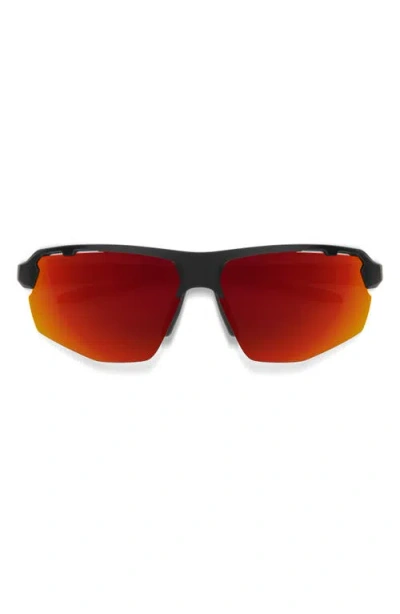 Smith Resolve 70mm Chromapop™ Oversize Shield Sunglasses In Matte Black/red Mirror