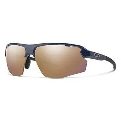 Pre-owned Smith Resolve Semi-rimless Sunglasses French Navy Blue/cp Rose Gold Mirror+clear In Multicolor