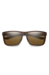 Smith Riptide 57mm Chromapop™ Polarized Sport Rectangular Sunglasses In Brown