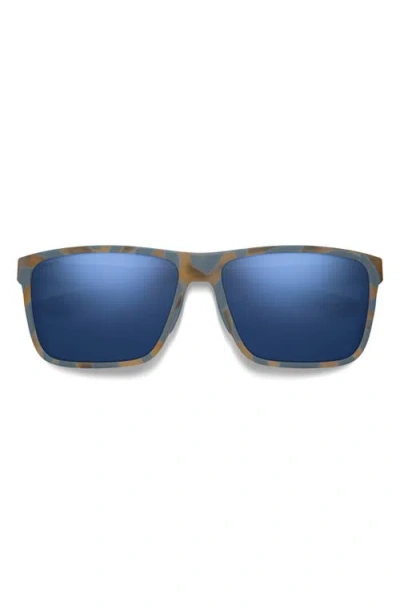 Smith Riptide 61mm Polarized Sport Square Sunglasses In Blue