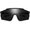 Smith Ruckus 135mm Chromapop™ Polarized Oversize Shield Sunglasses In Black
