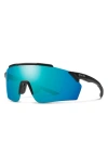 Smith Ruckus 135mm Chromapop™ Shield Sunglasses In Matte Black/opal