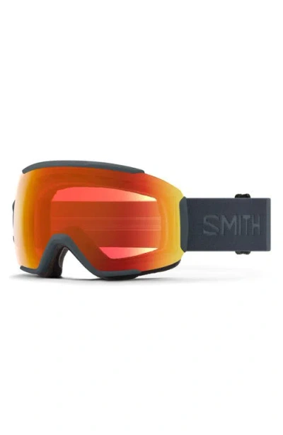Smith Sequence Chromapop™ Polarized Cylindrical Carbonic-x Over The Glasses Snow Goggles In Gray
