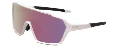 Pre-owned Smith Shift Mag .5-rimless Sunglasses White/cp Violet Purple Mirror&clear 136 Mm In Multicolor