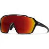 Smith Shift Mag 99mm Shield Sunglasses In Black/chromapop Red Mirror