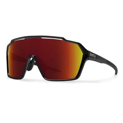Pre-owned Smith Shift Xl Mag Sunglasses 2024 In Black With Chromapop Red Mirror Lens