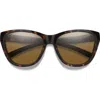 Smith Shoal 58mm Chromapop Polarized Wraparound Sunglasses In Brown