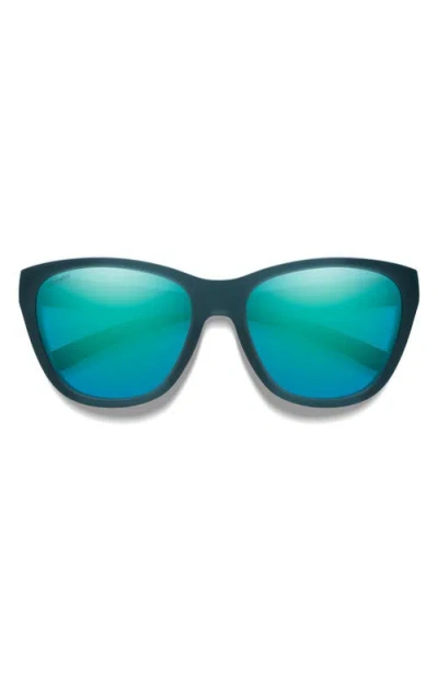 Smith Shoal 58mm Chromapop Polarized Wraparound Sunglasses In Blue