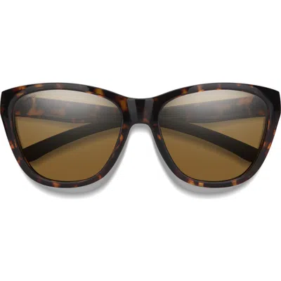 Smith Shoal 58mm Chromapop Polarized Wraparound Sunglasses In Brown