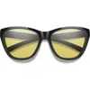 Smith Shoal 58mm Chromapop Polarized Wraparound Sunglasses In Yellow