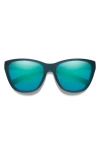 Smith Shoal 58mm Chromapop Polarized Wraparound Sunglasses In Green