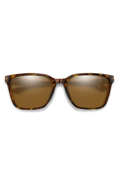 Smith Shoutout 57mm Chromapop™ Polarized Square Sunglasses In Brown