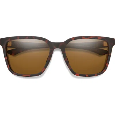 Smith Shoutout Core 57mm Chromapop™ Polarized Square Sunglasses In Brown