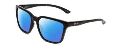 Pre-owned Smith Shoutout Unisex Retro Polarized Bi-focal Sunglasses Black 57 Mm 41 Options In Blue Mirror