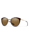 Smith Somerset 53mm Chromapop™ Polarized Round Sunglasses In Brown