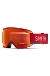 Smith Squad 180mm Chromapop™ Snow Goggles In Crimson A-maze-zing/red