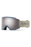 Smith Squad Mag™ 186mm Snow Goggles In Granite Blue/platinum Mirror