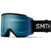 Smith Squad Xl Special Fit Snow Goggles In Black/everyday Blue Mirror