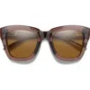 Smith Sway 52mm Chromapop™ Polarized Square Sunglasses In Brown