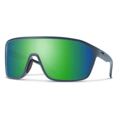 Pre-owned Smith Unisex Boomtown Performance Sunglasses - Matte Stone Crystal Frame | Chrom