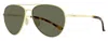 Smith Unisex Pilot Sunglasses Layback J5gir Gold/havana 60mm In Multi