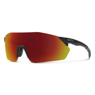 Pre-owned Smith Unisex Reverb Performance Sunglasses - Matte Black Frame | Chromapop Red M