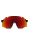 Smith Vert 139mm Chromapop™ Polarized Shield Sunglasses In Black/chromapop Red
