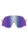 Smith Vert 139mm Chromapop™ Polarized Shield Sunglasses In White/chromapop Violet