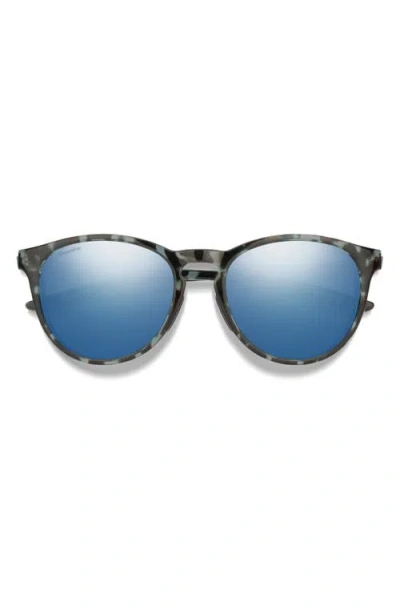 Smith Wander 55mm Chromapop™ Polarized Round Sunglasses In Blue