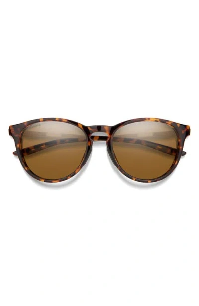 Smith Wander 55mm Chromapop™ Polarized Round Sunglasses In Brown