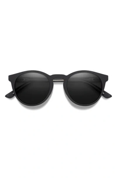 Smith Westward 54mm Chromapop™ Polarized Round Sunglasses In Black