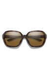 Smith Whitney 61mm Chromapop™ Polarized Wraparound Square Sunglasses In Tortoise/brown