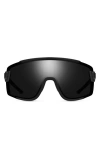 Smith Wildcat 135mm Chromapop™ Shield Sunglasses In Matte Black/black