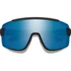 Smith Wildcat 140mm Chromapop™ Polarized Shield Snow Goggles In Matte Black/blue Mirror
