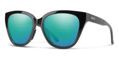 Smith Women's Era Chromapop Polarized Sunglasses In Black Frame / Opal Mirror