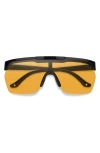 Smith Xc 138mm Chromapop™ Polarized Oversize Shield Sunglasses In Black