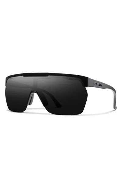 Smith Xc 138mm Chromapop™ Polarized Oversize Shield Sunglasses In Black