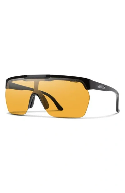 Smith Xc 138mm Chromapop™ Polarized Oversize Shield Sunglasses In Black/chromapop Copper