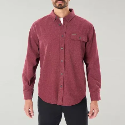 Smiths Workwear Heavyweight Chamois Flannel Mens Long Sleeve Regular Fit Flannel Shirt In Red